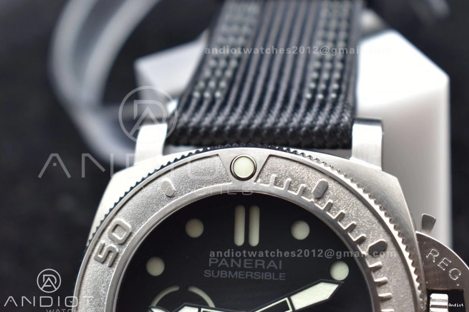 P.9010 Strap on Horn Edition Best Black Nylon Submersible Clone PAM984 VSF Dial Black Mike 1:1 1110